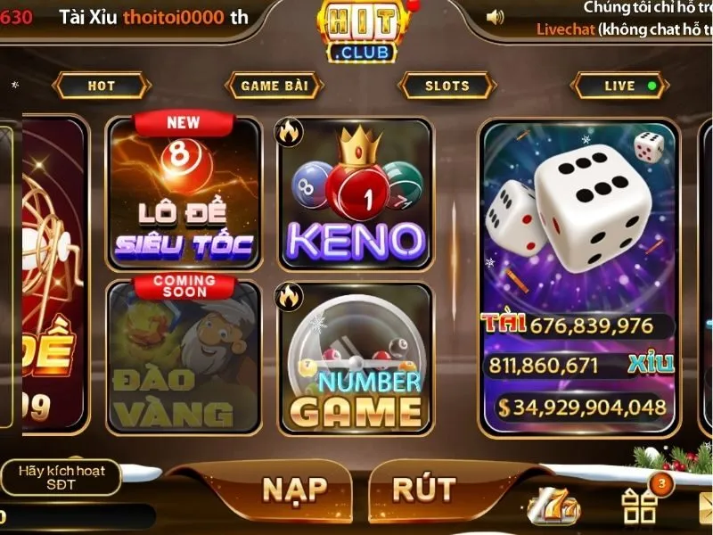 Number Game Hit Club mang đến trải nghiệm hoàn hảo
