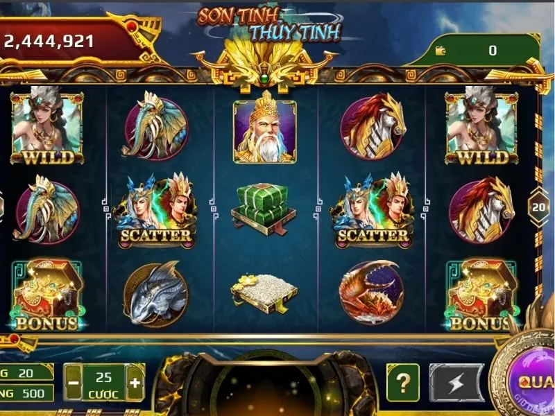 Quy trình chơi game slot Sơn Tinh Thủy Tinh tại Hit Club
