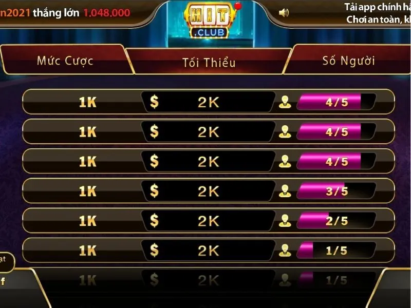 Quy trình từng bước tham gia bài Xì Dách tại Hit Club