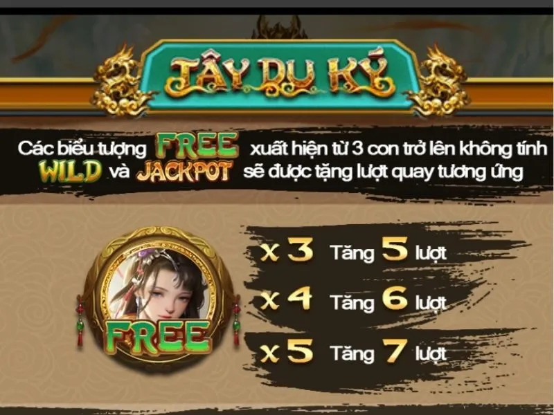 Vòng quay miễn phí trong game slot Tây Du Ký tại Hit Club 